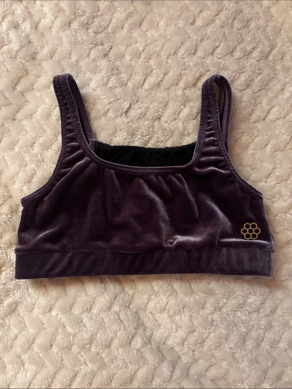 Honeycut Purple Velvet Dance Top Size CL/CXL